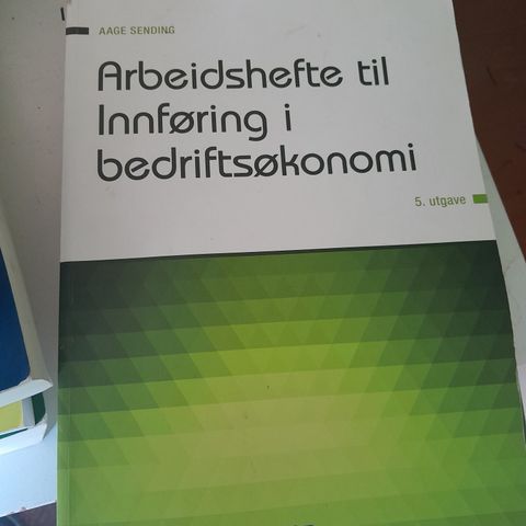 Arbeidshefte til Innføring i bedriftsøkonomi