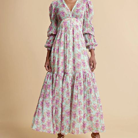 Utleie: By TiMo Georgette maxi dress str S (lagt opp)