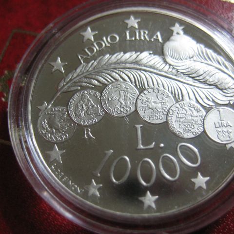 10000 Lire San Marino  2001 sølv unc