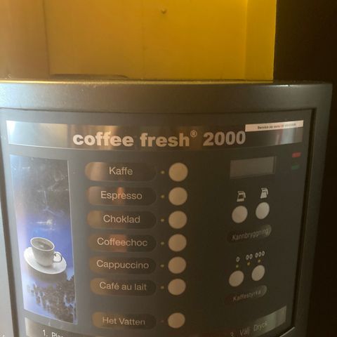 Coffee Fresh kaffeautomat selges til hyggelig pris.