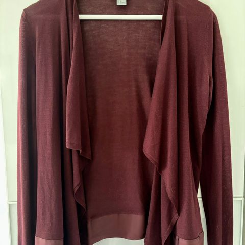 Burgunder cardigan/genser fra HM