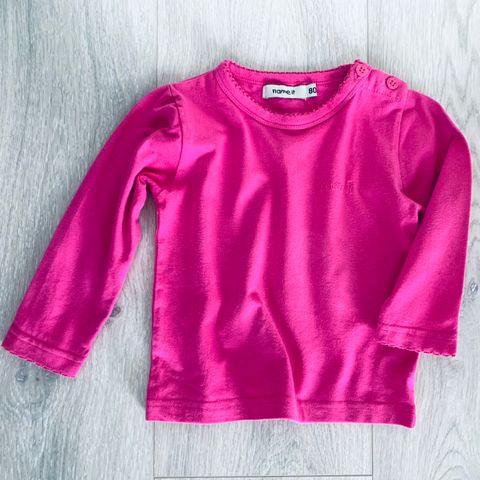 Rosa genser med blonder 💕 str 80