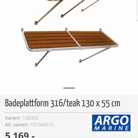 Badeplattform 316/teak 130x55 cm