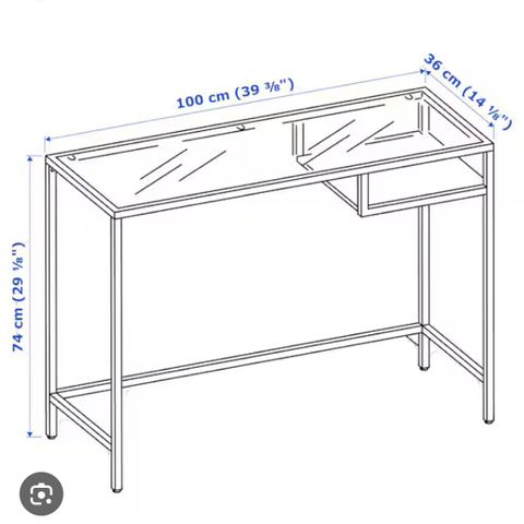 Ikea sminkebord m/glass