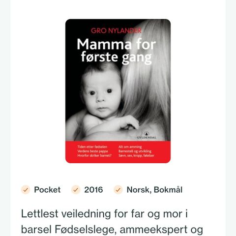 Mamma for første gang bok