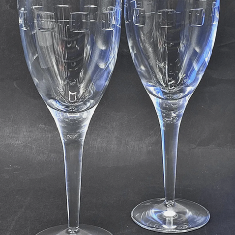 John Rocha @ Waterford Crystal Geo Cut  Wine Glasses