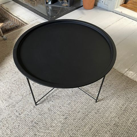 Svart liten sofa bord (kan brettes og lagres enkelt)