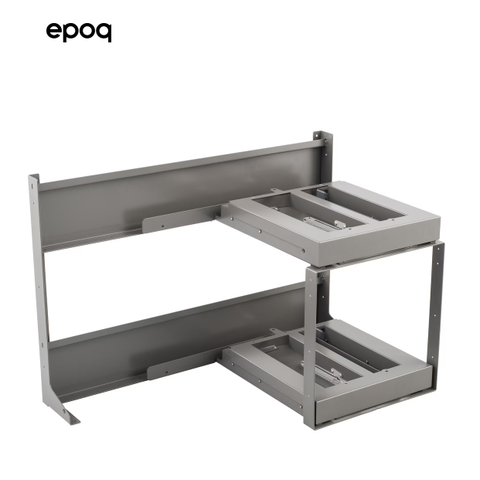 Epoq FlyBox 100 cm uttrekkbare skinner for hjørneskap (grå)