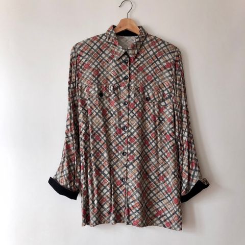 Bluse 100% viskose 38 vintage