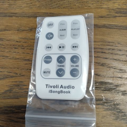 Helt ny original fjernkontroll til  tivoli audio isongbook