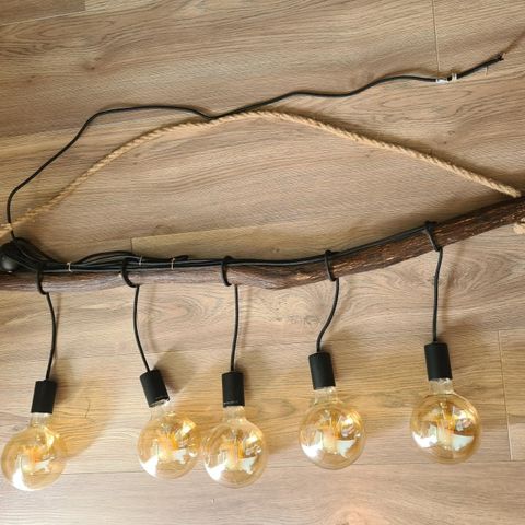 Branch taklampe med 5 dekorpærer