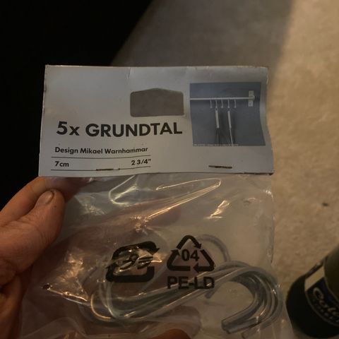 5x grundtal opphengskroker