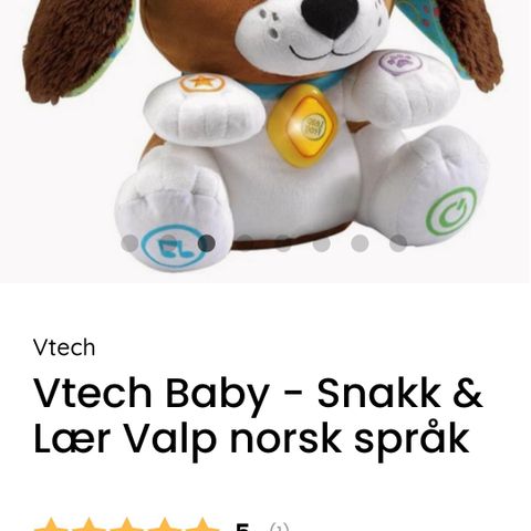 Vtech Baby - Snakk & Lær Valp norsk språk