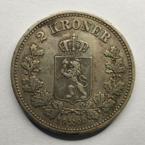 2 Kroner 1900 Oscar II Kv. 1+/01