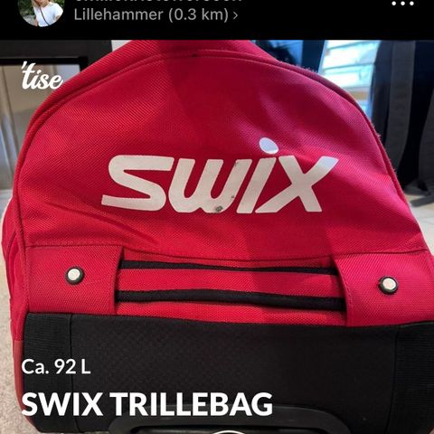 Selger Swix trillebag med hjul.