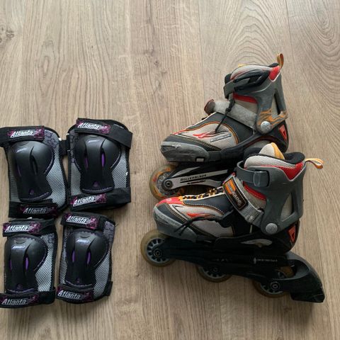 Rollerblade rulleskøyte barn str. 29-34 m/kne- og albuebeskyttelse