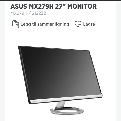 Asus mx279he 27" monitor