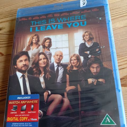 This Is Where I Leave You- Blu-Ray- Ny i Plast!
