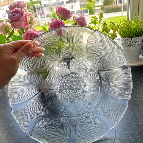 Arcoroc fleur stort glassfat