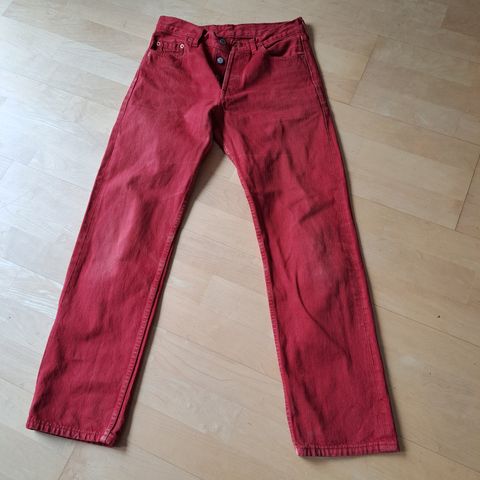 Levi Strauss Bukse 501  Retro Mørkerød W30" L30"