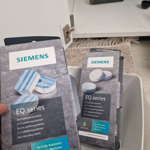 Siemens eq avkalkning og rengjøringstabletter