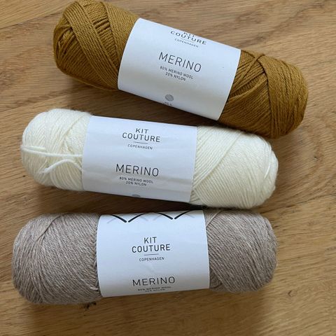 3 nøster Merino fra Kit Couture