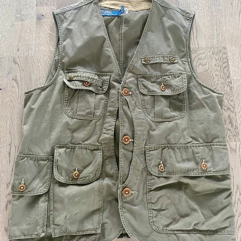 Ny og billig: Tøff Polo Ralph Lauren fiskevest L/XL.