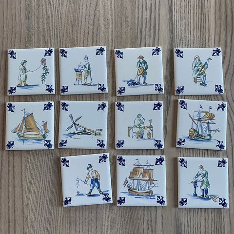 11 stk KLM coasters