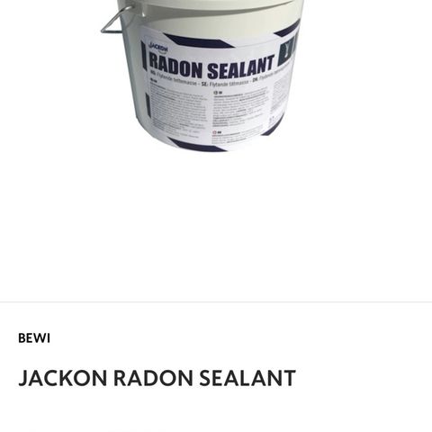 Jackon radon sealant