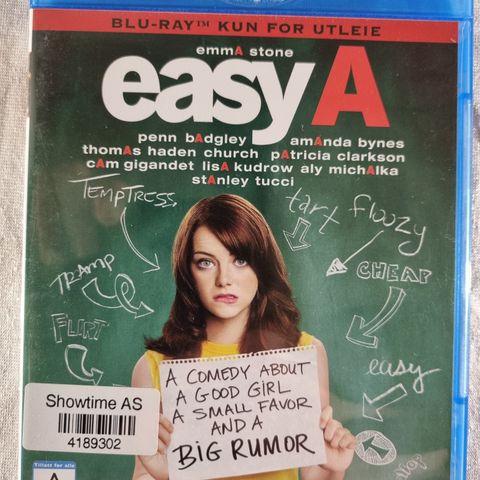 Easy A Blu-ray norsk tekst ripefri