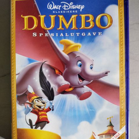 Dvd barnefilm. Dumbo. Walt Disney orginale klassikere nr.4. Norsk tale og tekst.