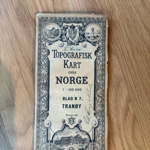 Topografisk Kart over Norge -  Blad N 7 Tranøy