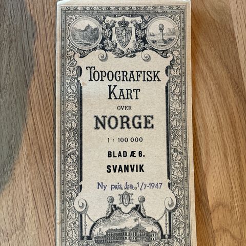 Topografisk kart over Norge - Blad Æ 6 Svanvik