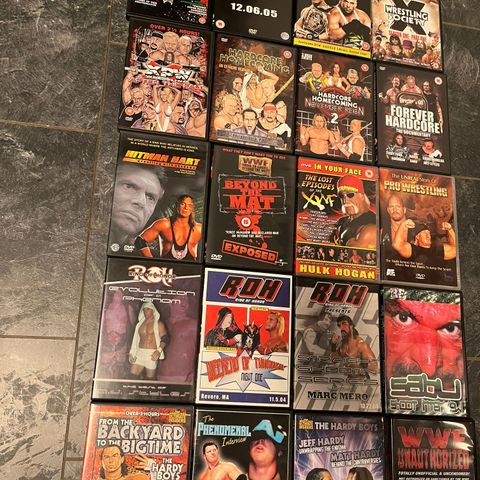 Wrestling DVD samling WWE/ECW/ROH mm 20stk