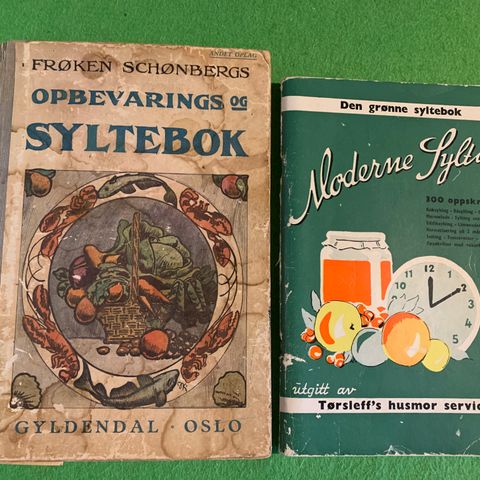 Frøken Schønbergs opbevarings og syltebok + den grønne syltebok