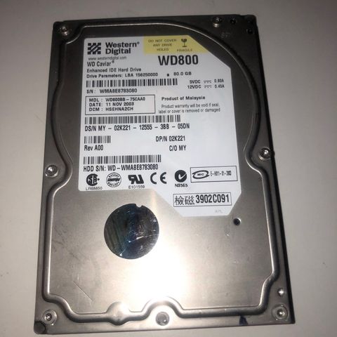 WD Caviar Enhanced IDE Hard Drive WD800. Ett kupp til denne prisen