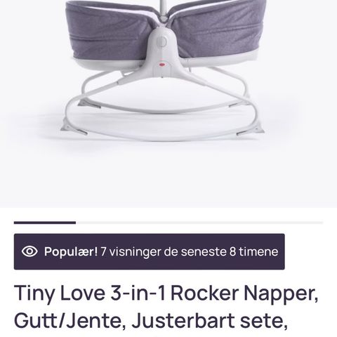 Tiny Love 3-in-1 Rocker Napper Vippestol med justerbart sete