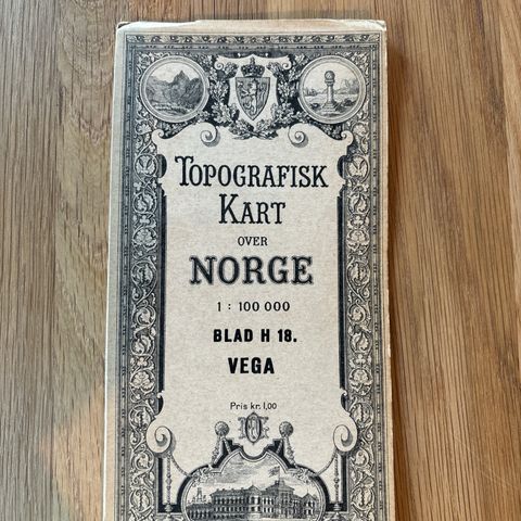 Topografisk Kart over Norge - Blad H 18 Vega