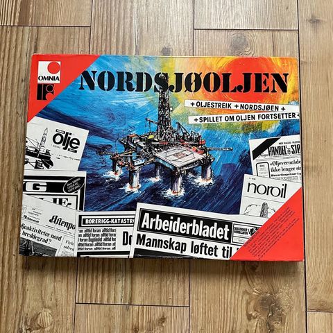 NORDSJØOLJEN - Brettspill om olje i Nordsjøen (Utgitt: 1974)