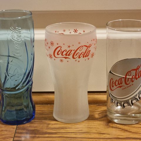 3 stk. Coca-Cola glass