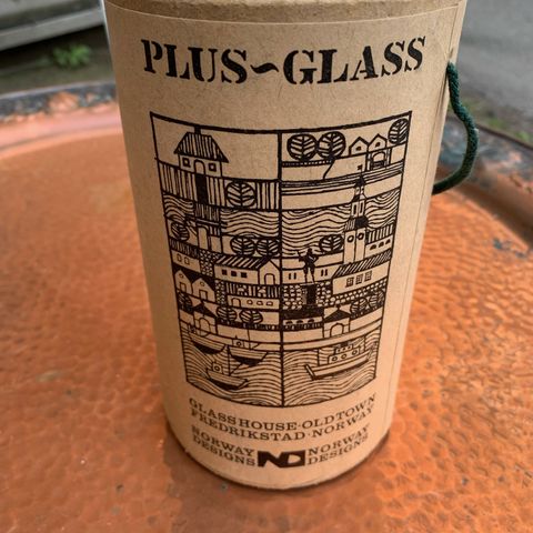 Sjeldent funn Pluss Glass fra Glasshuset- OLD TOWN Fredrikstad