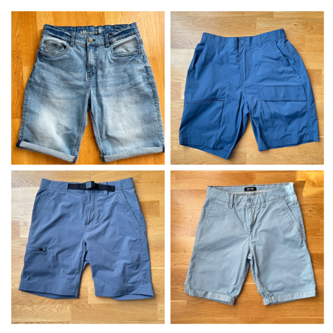 6 stk Turshorts / shorts str XS (176)