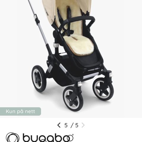 Pent brukt Bugaboo seatliner/seteinnlegg/sitteunderlag vogn - ull/bomull