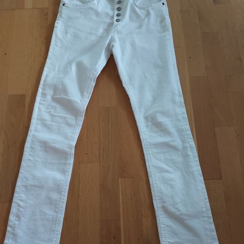 Line of Oslo hvit superfit elastisk bukse