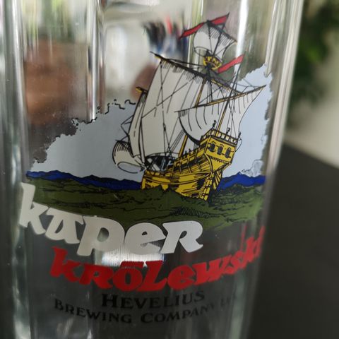 Vintage 0.5ltr øl glass stemplet "Rastal 1990"i bunnen