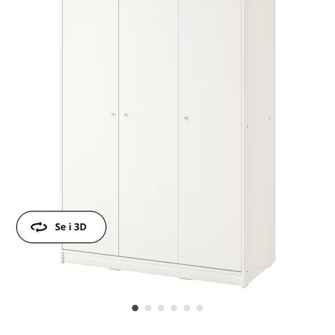 Klesskap fra IKEA selges
