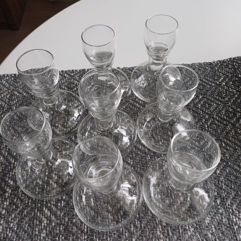 Kuvertkarafler 20 cl og drammeglass 5 cl