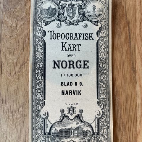 Topografisk Kart over Norge - Blad N 9 Narvik