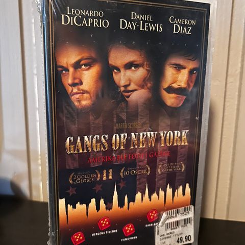 Gangs of new York vhs ny. Forseglet