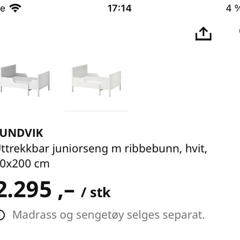 Sundvik Junior senga fra IKEA